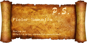Pieler Samuella névjegykártya